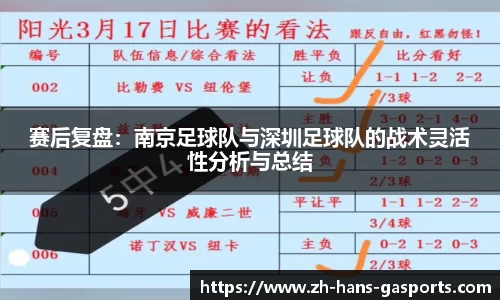 赛后复盘：南京足球队与深圳足球队的战术灵活性分析与总结